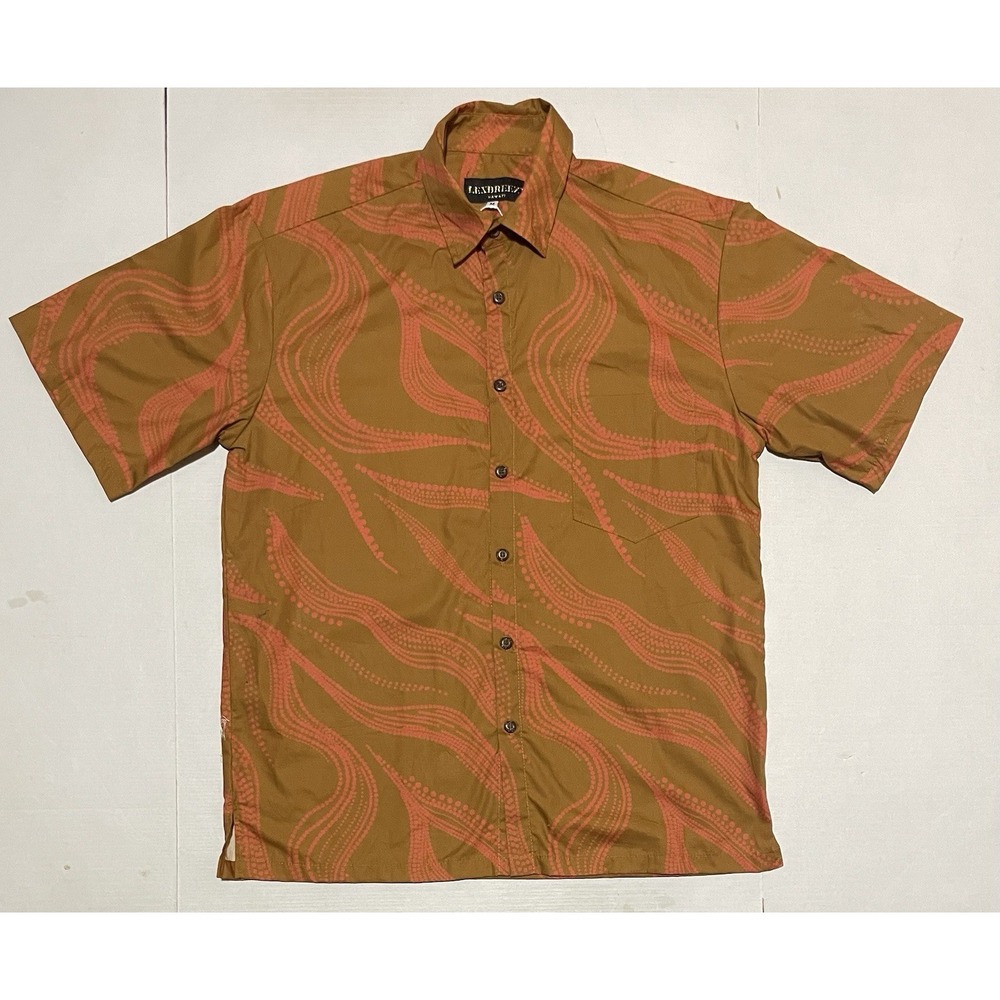 LexBreezy Hawaii Men's Size Medium Hawaiian Aloha Shirt Button Front